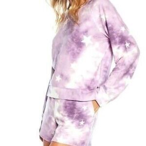 Wildfox Lavender Tie-Dye Star Pajama Set